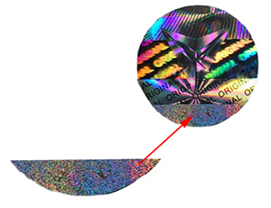 Effet opaque effet-hologramme-anti-effraction-holographique-etiquette-étiquette