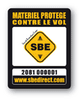 plaque antivol sbe